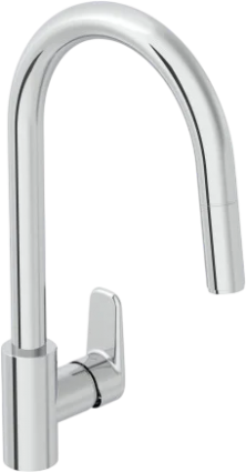 Смеситель для кухни VitrA Flow Soft A43445EXP с выдвижным изливом, хром