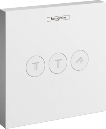 Переключатель потоков Hansgrohe ShowerSelect 15764700 на три потребителя, матовый белый