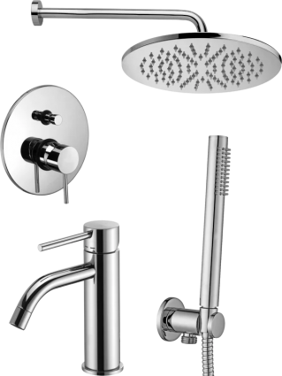 Комплект для ванной Paffoni Light KITLIG015CR071 С ВНУТРЕННЕЙ ЧАСТЬЮ, хром