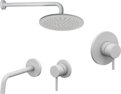 Комплект для ванной Paffoni Light KITLIG011BO006 С ВНУТРЕННЕЙ ЧАСТЬЮ, белый