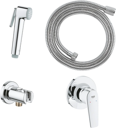 Гигиенический душ Grohe BauFlow 29328000 со смесителем, С ВНУТРЕННЕЙ ЧАСТЬЮ, хром