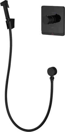 Гигиенический душ Rose R105H со смесителем, С ВНУТРЕННЕЙ ЧАСТЬЮ, черный