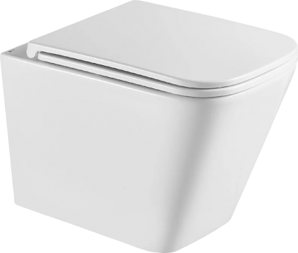 Унитаз подвесной Lemark Florex 9614001 безободковый, с микролифтом, белый глянец