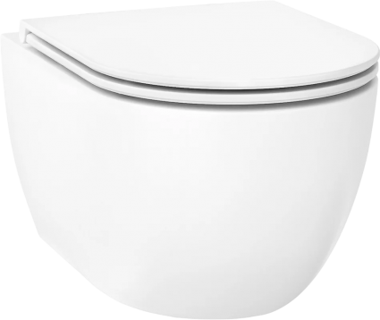 Унитаз подвесной Wellsee Chalice Perfection 182607001 безободковый, с микролифтом, глянцевый белый