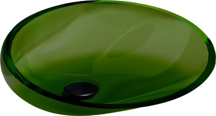 Раковина Abber Kristall AT2812 emerald, зеленая