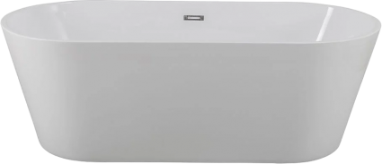 Овальная ванна акриловая Art&Max AM-520-1700-790 170x80 см, белая, отдельностоящая, со сливом-переливом, с донным клапаном