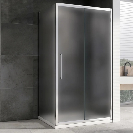 Душевой уголок Abber Schwarzer Diamant AG30130MH-S75M 130х75, профиль хром, стекло матовое