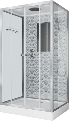 Душевая кабина Niagara Luxe 7772QW 120х90, серебро