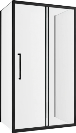 Душевой уголок Abber Schwarzer Diamant AG30100BMH-S70BM-S70BM 100x70, профиль черный,  стекло матовое