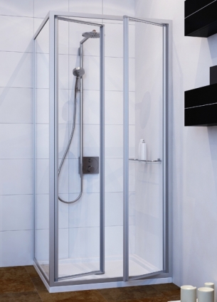 Душевой уголок GuteWetter Practic Square GK-402 правая 80x80 см стекло бесцветное, профиль матовый хром