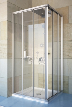 Душевой уголок GuteWetter Practic Square GK-433 70x70 см стекло бесцветное, профиль матовый хром