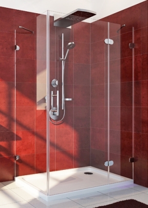 Душевой уголок GuteWetter Lux Rectan GK-003 правый 100x80 см стекло бесцветное 6-8, фурнитура хром