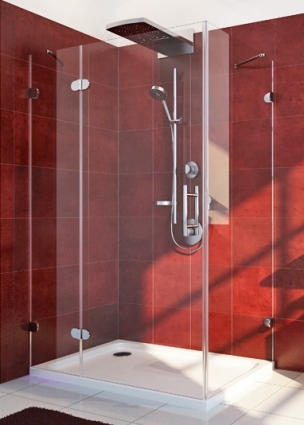 Душевой уголок GuteWetter Lux Rectan GK-003 левый 100x90 см стекло бесцветное 6-8, фурнитура хром