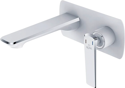 Смеситель для раковины Rose R1341F белый, хром