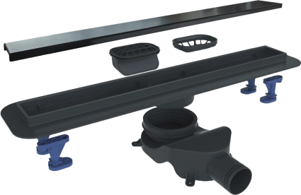 Душевой трап (лоток) BelBagno Luce BB-LD-LUCE-60-NERO 55 см, матовый черный