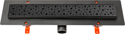 Душевой трап (лоток) Creto Quadro CRE-450 QB 45 см, черный
