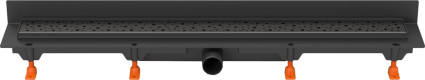 Душевой трап (лоток) Creto Quadro CRE-750 QB-P 75 см, черный