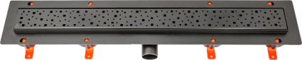 Душевой трап (лоток) Creto Quadro CRE-750 QB 75 см, черный