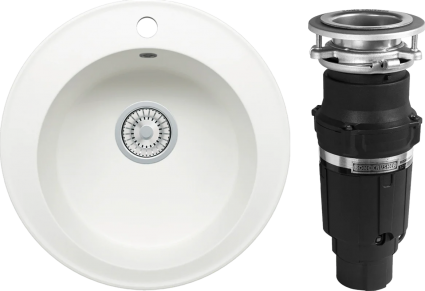 Комплект Мойка кухонная Tolero Classic R-108 туман + Измельчитель Bone Crusher BC 610-AS