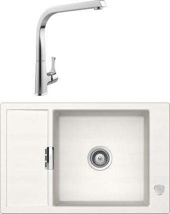 Комплект Мойка кухонная Schock Eton 60D Small Cristadur поларис + Смеситель MEGA Mega MG-SUN03