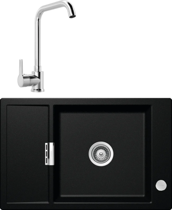 Комплект Мойка кухонная Schock Eton 60D Small Cristadur магма + Смеситель MEGA Ege MG-PL10 хром
