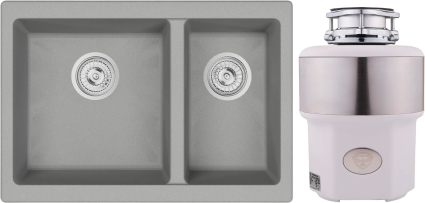 Комплект Мойка кухонная Emar Quartz EMQ-2665.PL Барит + Измельчитель Status Premium 350
