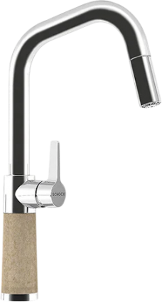 Смеситель для кухни Schock Cristalite SC-530-D выдвижной излив, саббиа