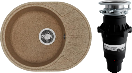 Комплект Мойка кухонная Акватон Чезана терракотовая + Измельчитель Bone Crusher BC 810-SL Slim Line