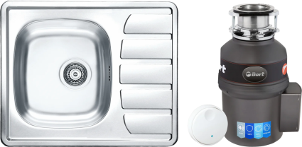Комплект Мойка кухонная Alveus Zoom 10 + Измельчитель Bort Titan 9000