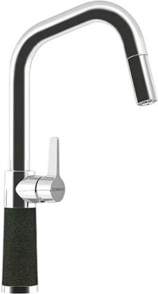 Смеситель для кухни Schock Cristalite SC-530-D выдвижной излив, оникс