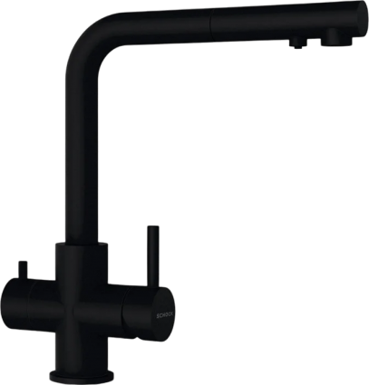 Смеситель для кухни Schock Cristadur Vitus-D Black Edition выдвижной излив, пуро