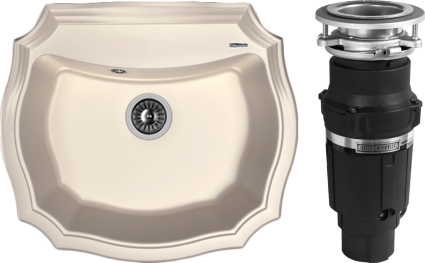 Комплект Мойка кухонная Florentina Эмилия 640 жасмин + Измельчитель Bone Crusher BC 610-AS