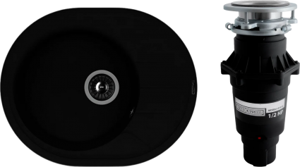 Комплект Мойка кухонная Florentina Родос 620 антрацит + Измельчитель Bone Crusher BC 810-SL Slim Line