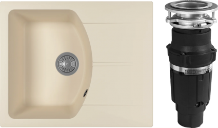 Комплект Мойка кухонная Florentina Паола 620 шампань + Измельчитель Bone Crusher BC 610-AS