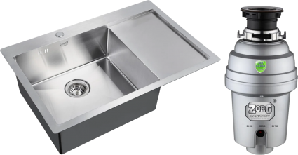 Комплект Мойка кухонная Zorg Inox R 7851 L + Измельчитель Inox D ZR-38 D