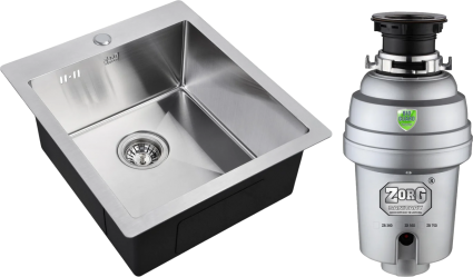 Комплект Мойка кухонная Zorg Inox R 4551 + Измельчитель Inox D ZR-38 D