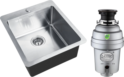 Комплект Мойка кухонная Zorg Inox HD 4551 + Измельчитель Inox D ZR-38 D