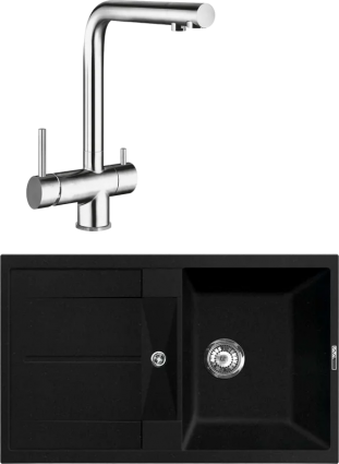 Комплект Мойка кухонная Lava L6.LAV + Смеситель SG14 CR chrome