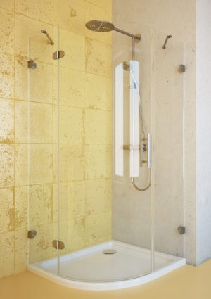 Душевой уголок GuteWetter Lux Meliori GK-001 левый 90x90 см стекло бесцветное, фурнитура хром