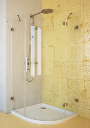 Душевой уголок GuteWetter Lux Meliori GK-001 правый 100x100 см стекло бесцветное, фурнитура хром