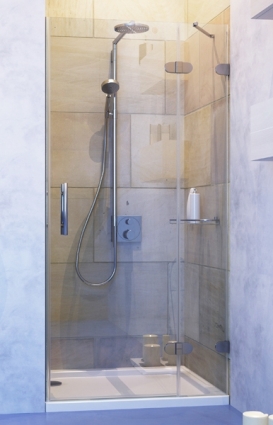 Душевая дверь в нишу GuteWetter Lux Door GK-002A правая 90 см стекло бесцветное, фурнитура хром