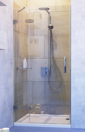 Душевая дверь в нишу GuteWetter Lux Door GK-002A левая 120 см стекло бесцветное, фурнитура хром