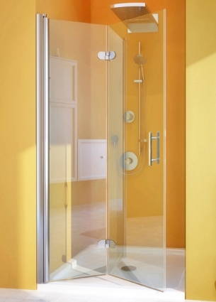 Душевая дверь в нишу GuteWetter Lux Door GK-102A левая 80 см стекло бесцветное, профиль хром