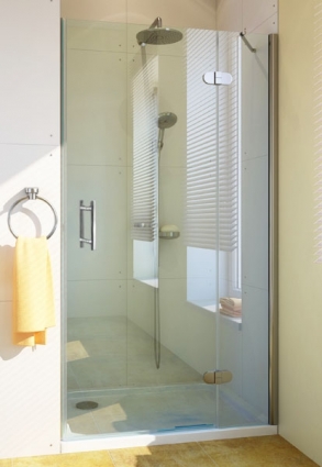 Душевая дверь в нишу GuteWetter Lux Door GK-102 правая 100 см стекло бесцветное, профиль хром