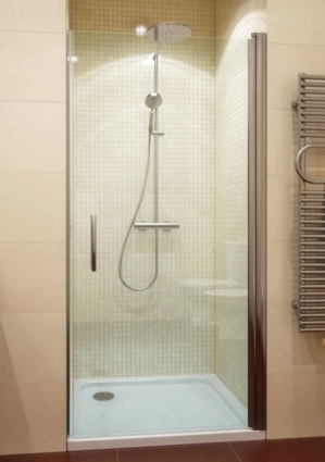 Душевая дверь в нишу GuteWetter Lux Door GK-601 правая 60 см стекло бесцветное, профиль хром