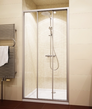 Душевая дверь в нишу GuteWetter Practic Door GK-403 98-102 см стекло бесцветное, профиль матовый хром