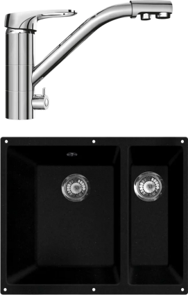 Комплект Мойка кухонная Lava U2 + Смеситель SG05 CR chrome