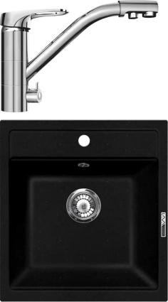 Комплект Мойка кухонная Lava Q1.LAV + Смеситель SG05 CR chrome