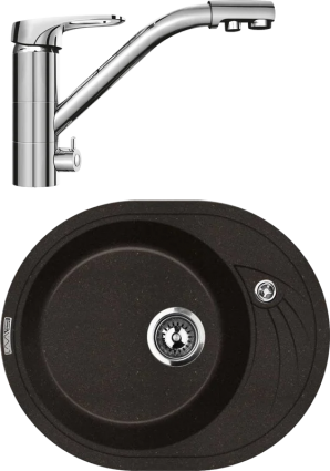 Комплект Мойка кухонная Lava E1.LAV + Смеситель SG05 CR chrome