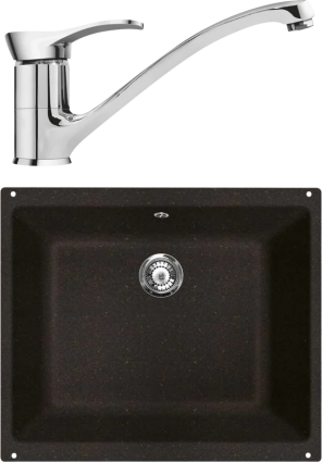 Комплект Мойка кухонная Lava U1 lava + Смеситель SG04 CR chrome